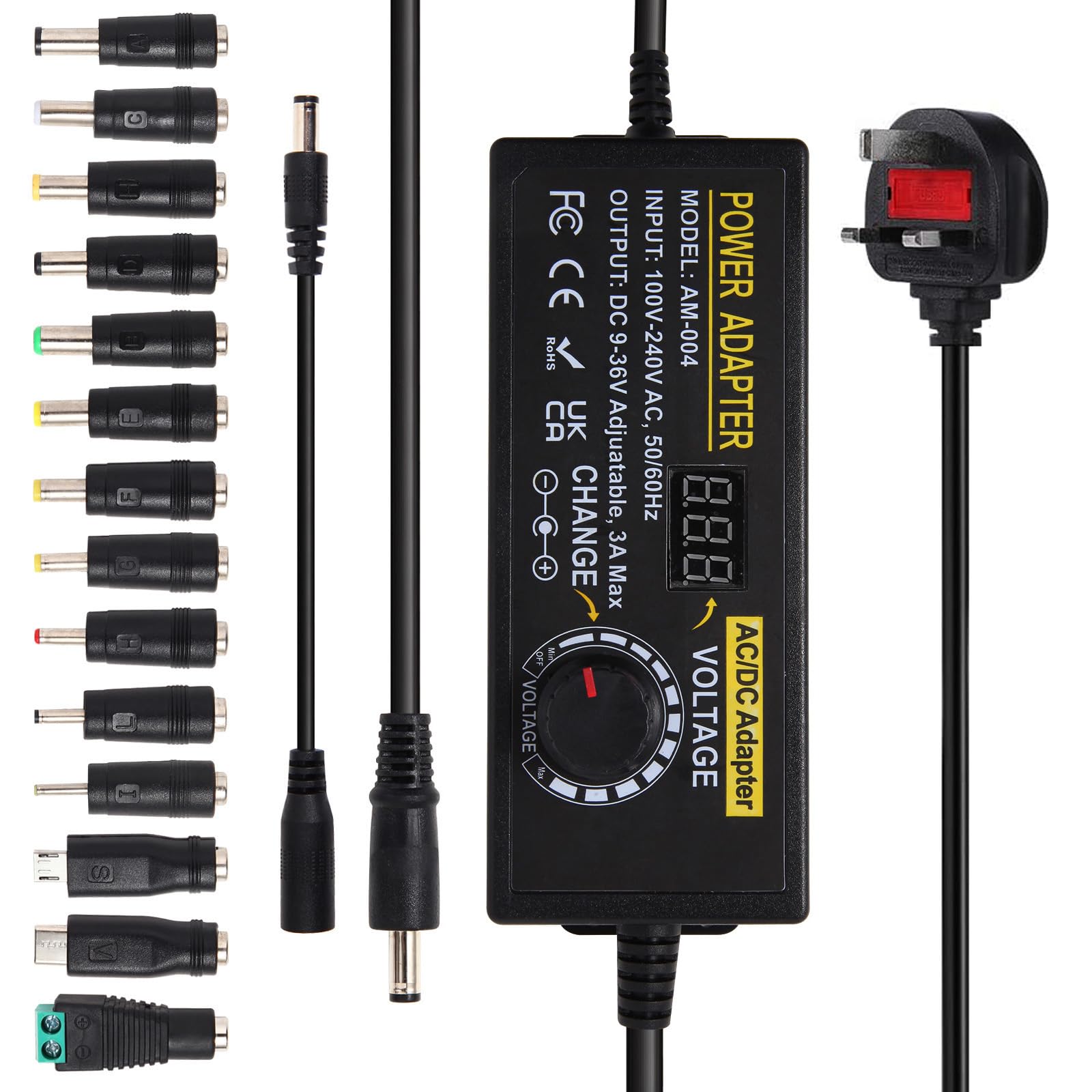 AOYADAISU 9V~36V 3A 108W Universal Power Supply, 9V 12V 14V 15V
